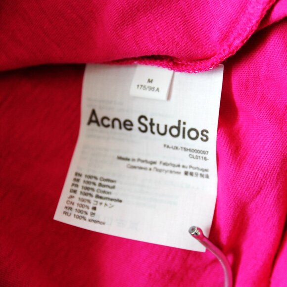 BNWT SS22 ACNE STUDIOS FACE MOTIF POLO SHIRT M - Picture 8 of 13